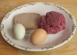 Frugal Traditional Burger Ingredients Ingredients for Frugal Traditional Grassfed Burger: US Wellness Meat; pastured eggs; and natural bread