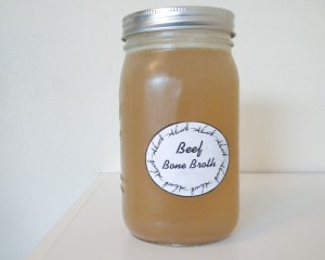 Beef bone broth made from nutrient-rich grass fed beef