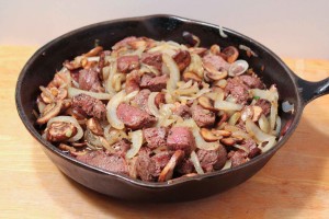 Vietnamese-Stir-Fry Stir-Fried Beef with Mushrooms and Onions, Vietnamese Style, page 124, Tender Grassfed Meat, by Stanley A. Fishman